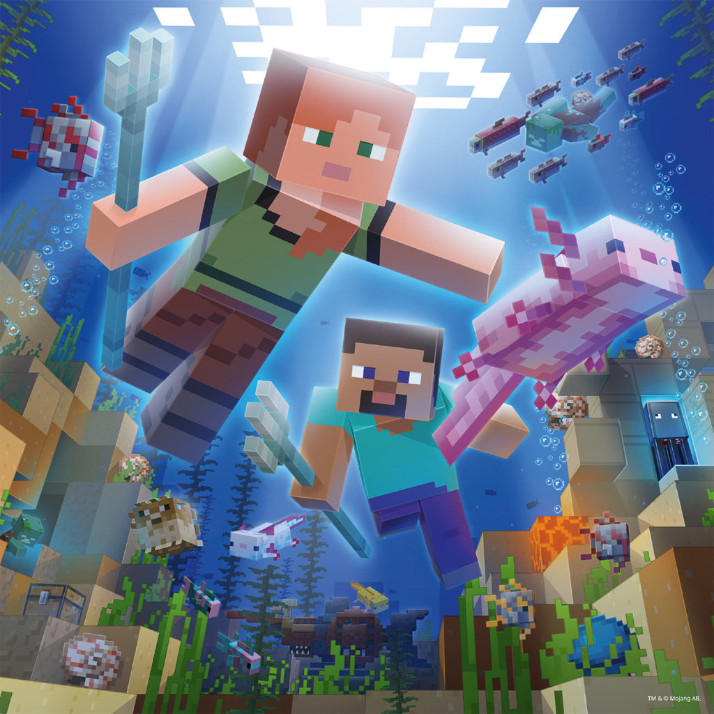 Ravensburger Minecraft Biomes 3X 49 Piece Jigsaw Puzzles