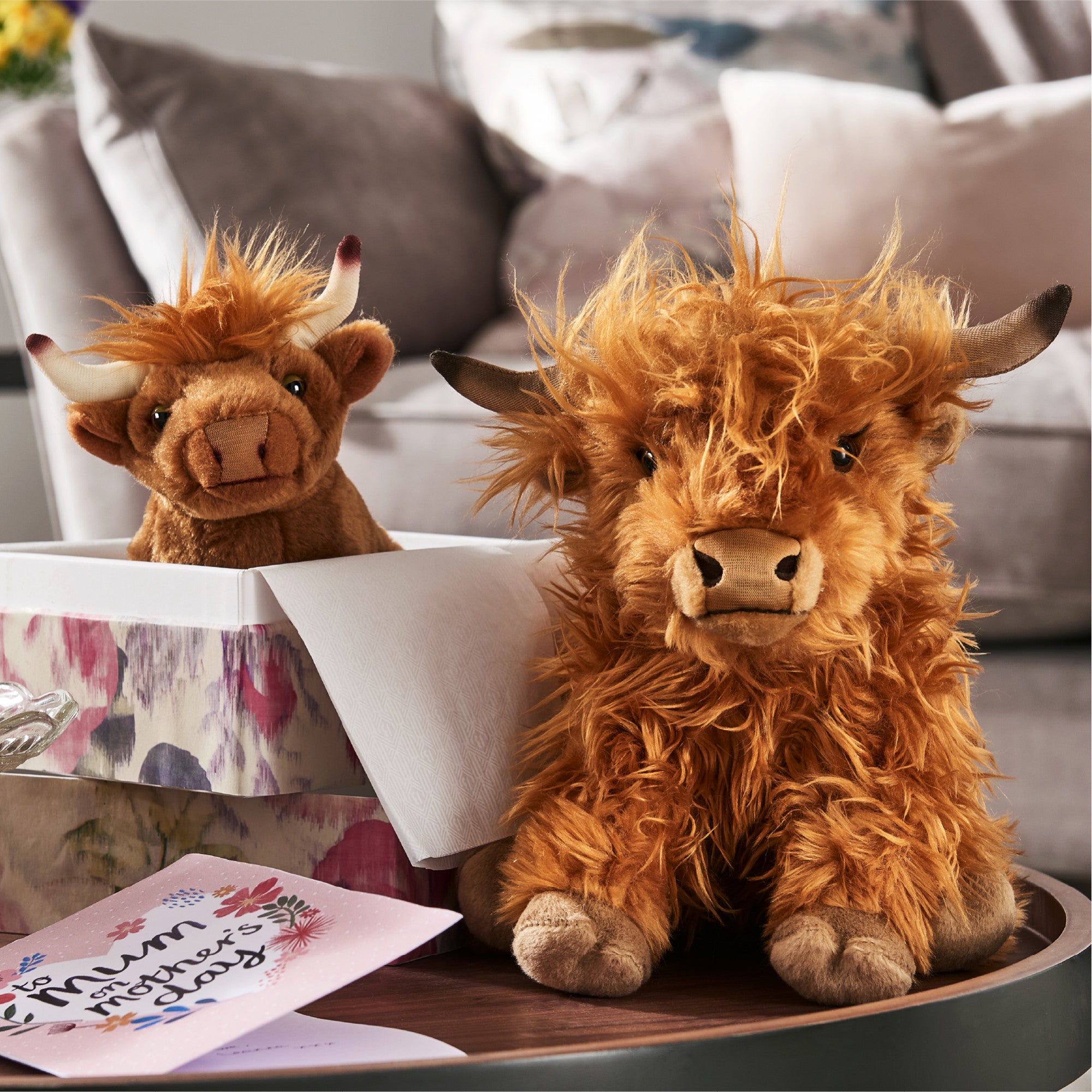 Living Nature Highland Cow Plush Stuffed Animal Toy