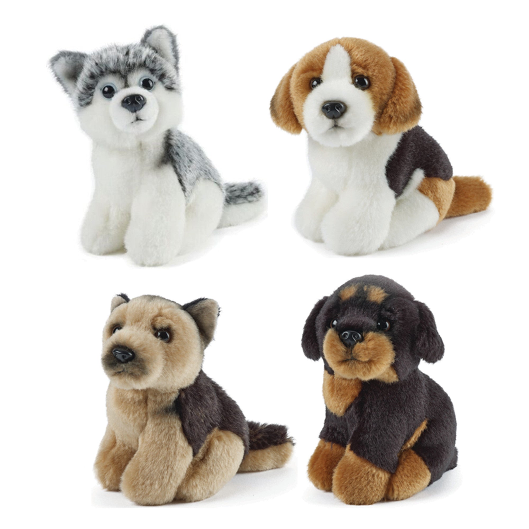 Living Nature Miniature Dogs Plush Stuffed Animal Toy Assortment