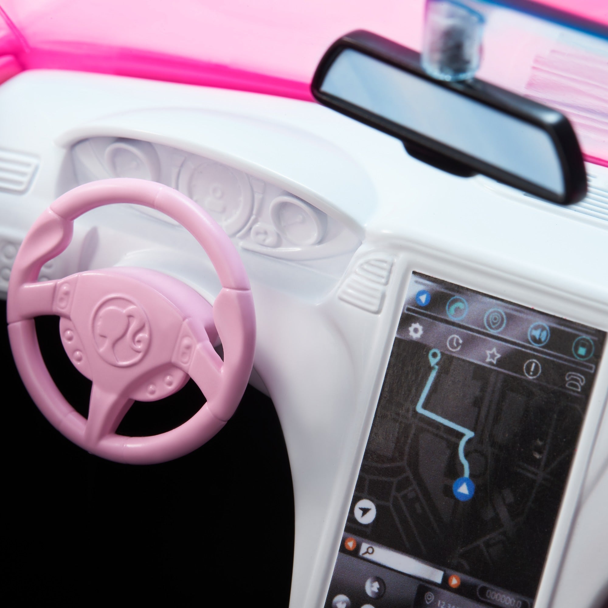 Barbie Pink Convertible 2-Seater Vehicle With Rolling Wheels