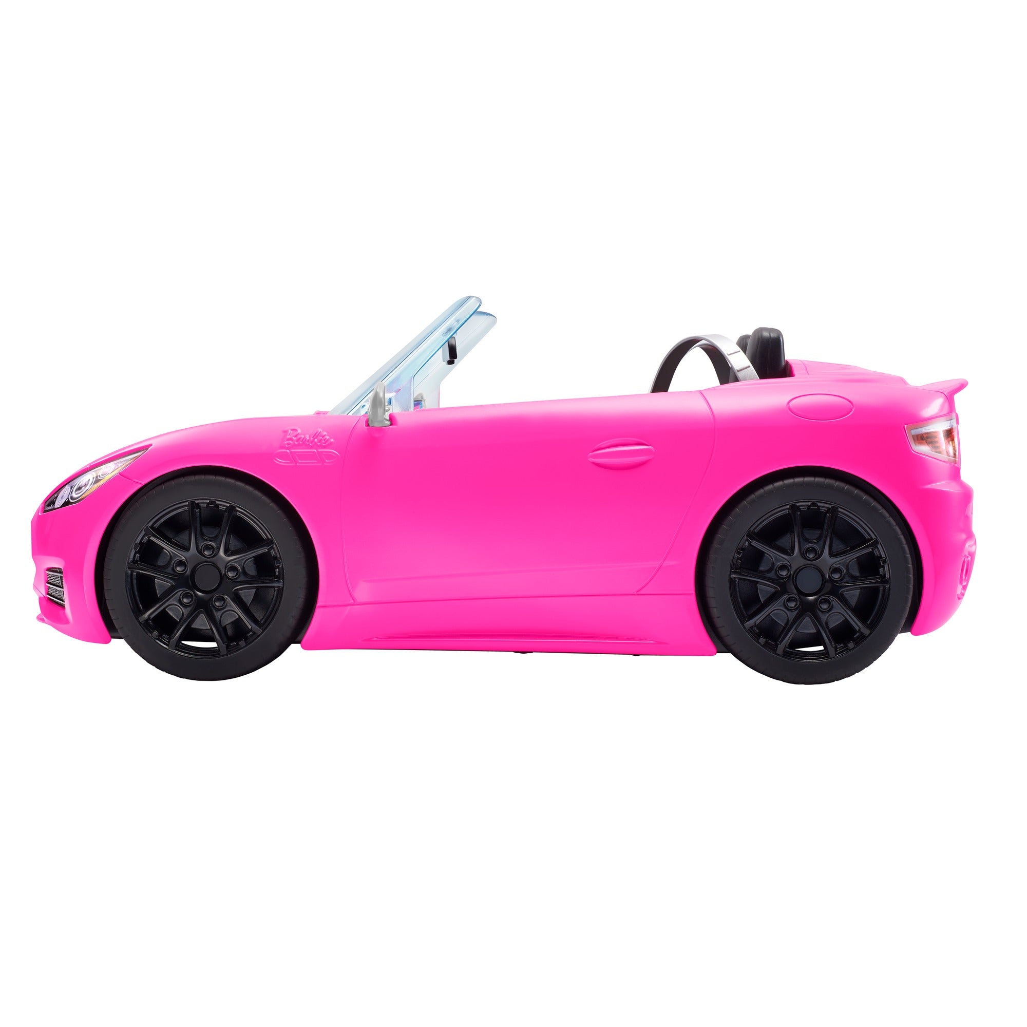 Barbie Pink Convertible 2-Seater Vehicle With Rolling Wheels