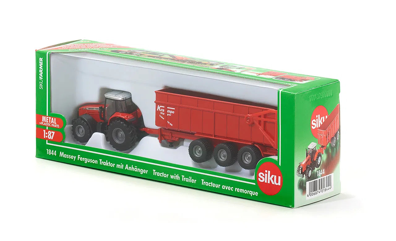 Siku 1:87 Massey Ferguson Tractor With Trailer