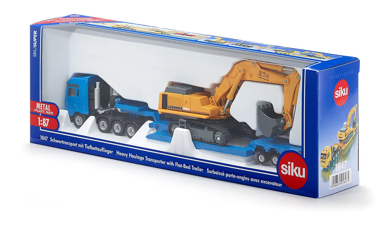 Siku 1:87 Man Heavy Haulage Transporter With Liebherr Excavator