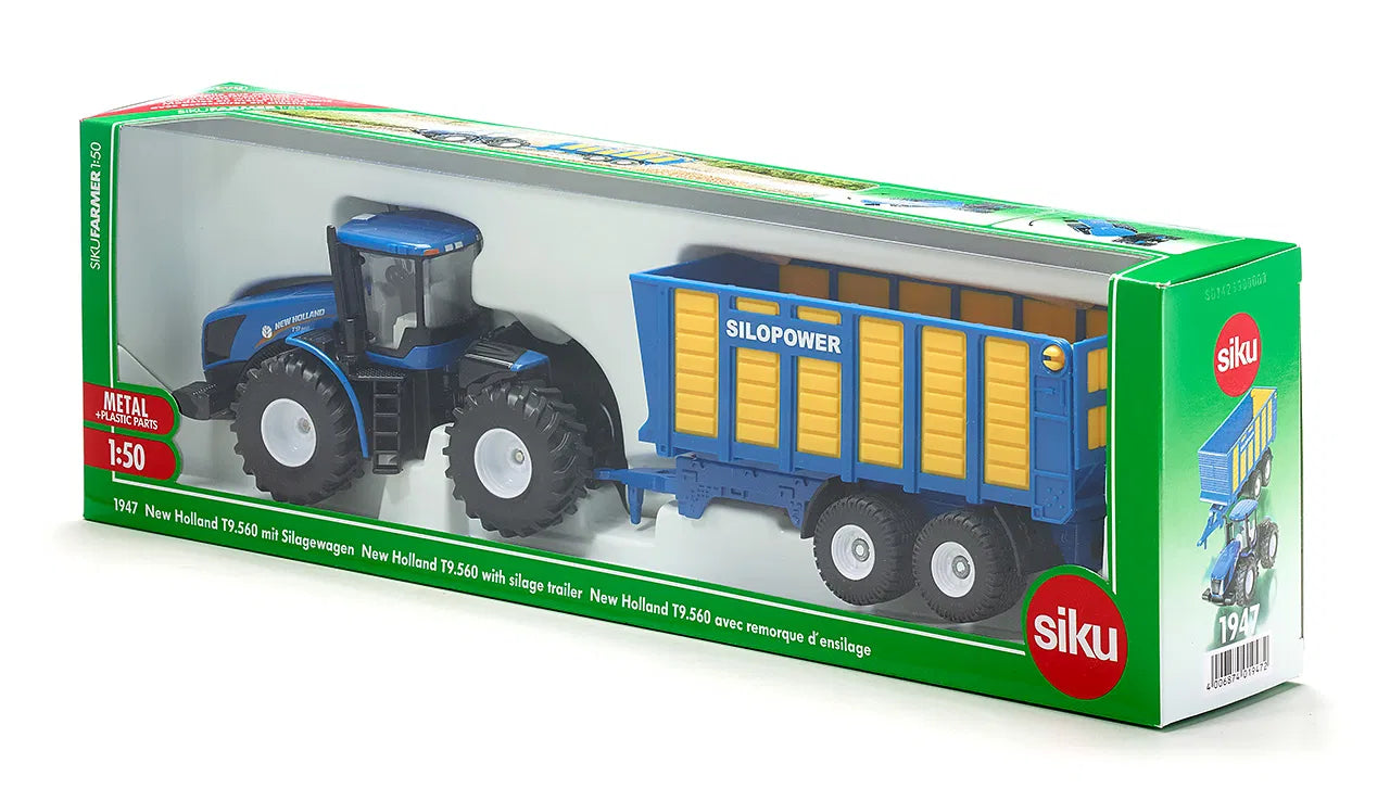 Siku 1:50 New Holland With Silage Trailer