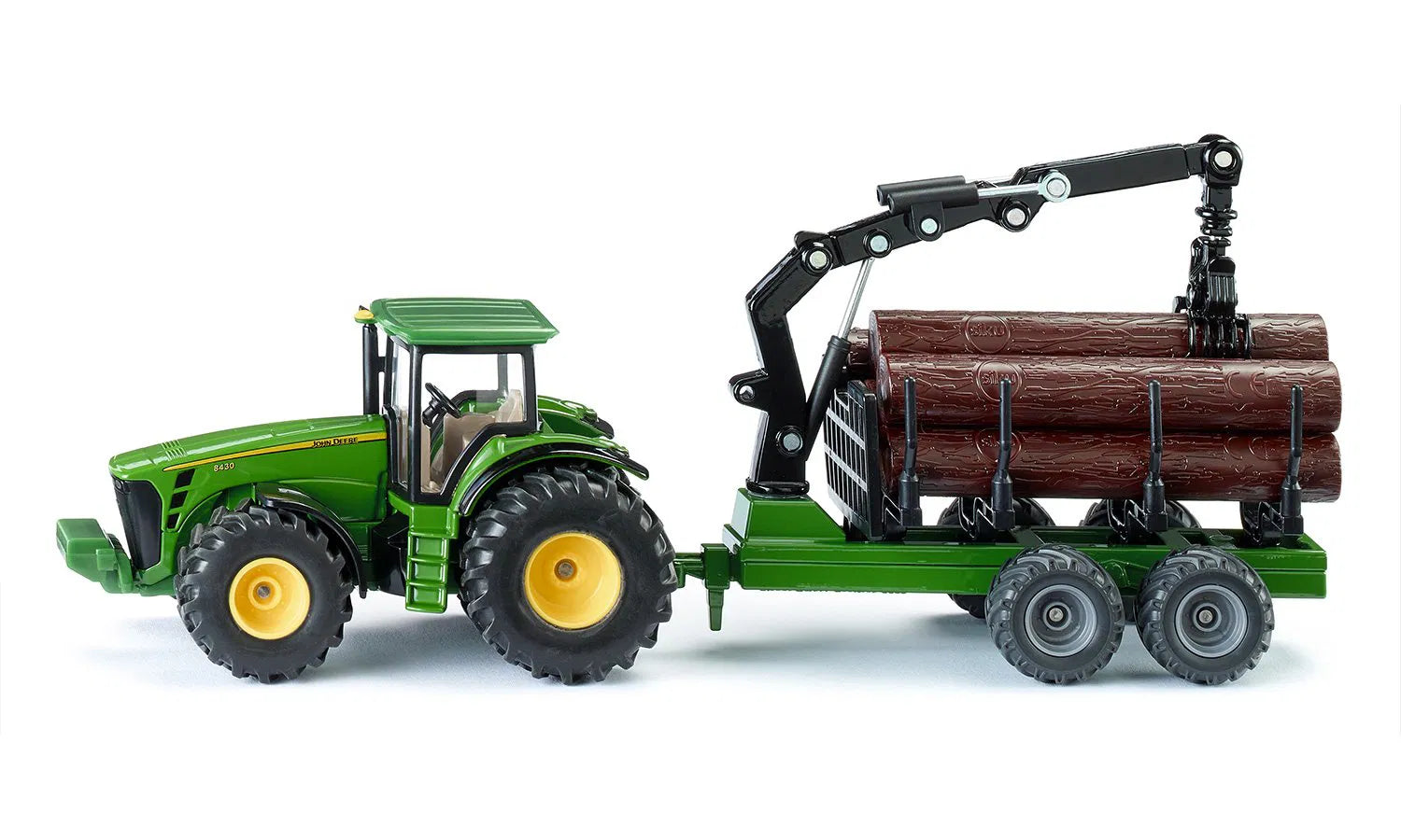 Siku 1:50 John Deere Tractor With Forestry Trailer