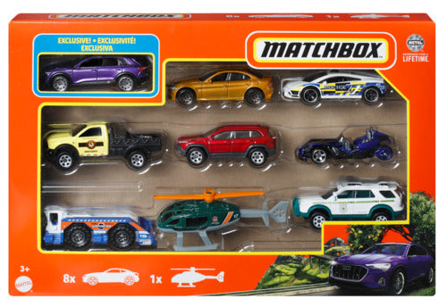 Matchbox 1:64 Scale Die-Cast Toy Cars Or Trucks, Set Of 9 Assortment
