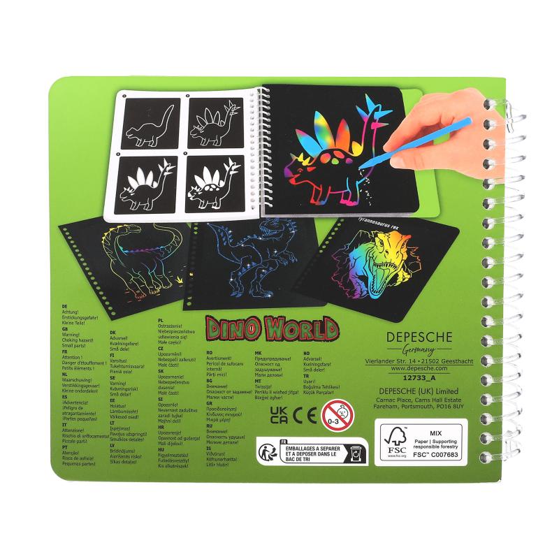 Dino World Mini Magic Scratch Activity Book