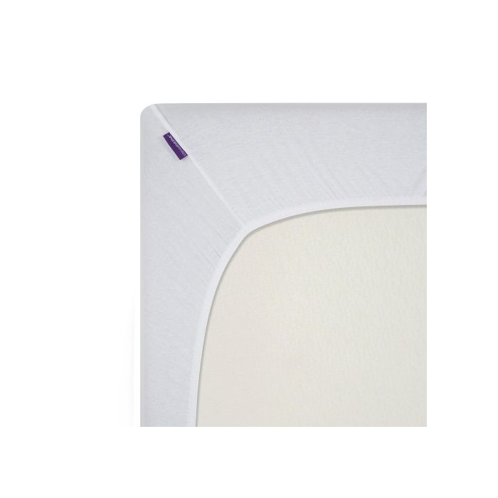 Clevamama Jersey Cotton Fitted Sheets For Cot And Cot Bed 72X140X17Cm - White