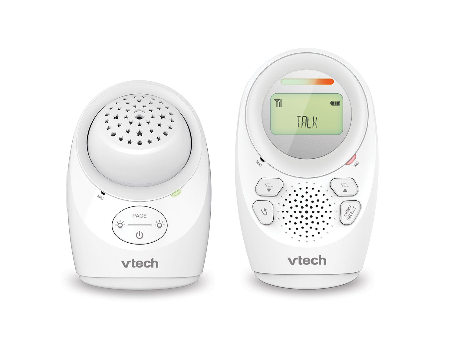 Vtech Dm1212 Digital Audio Baby Monitor - White