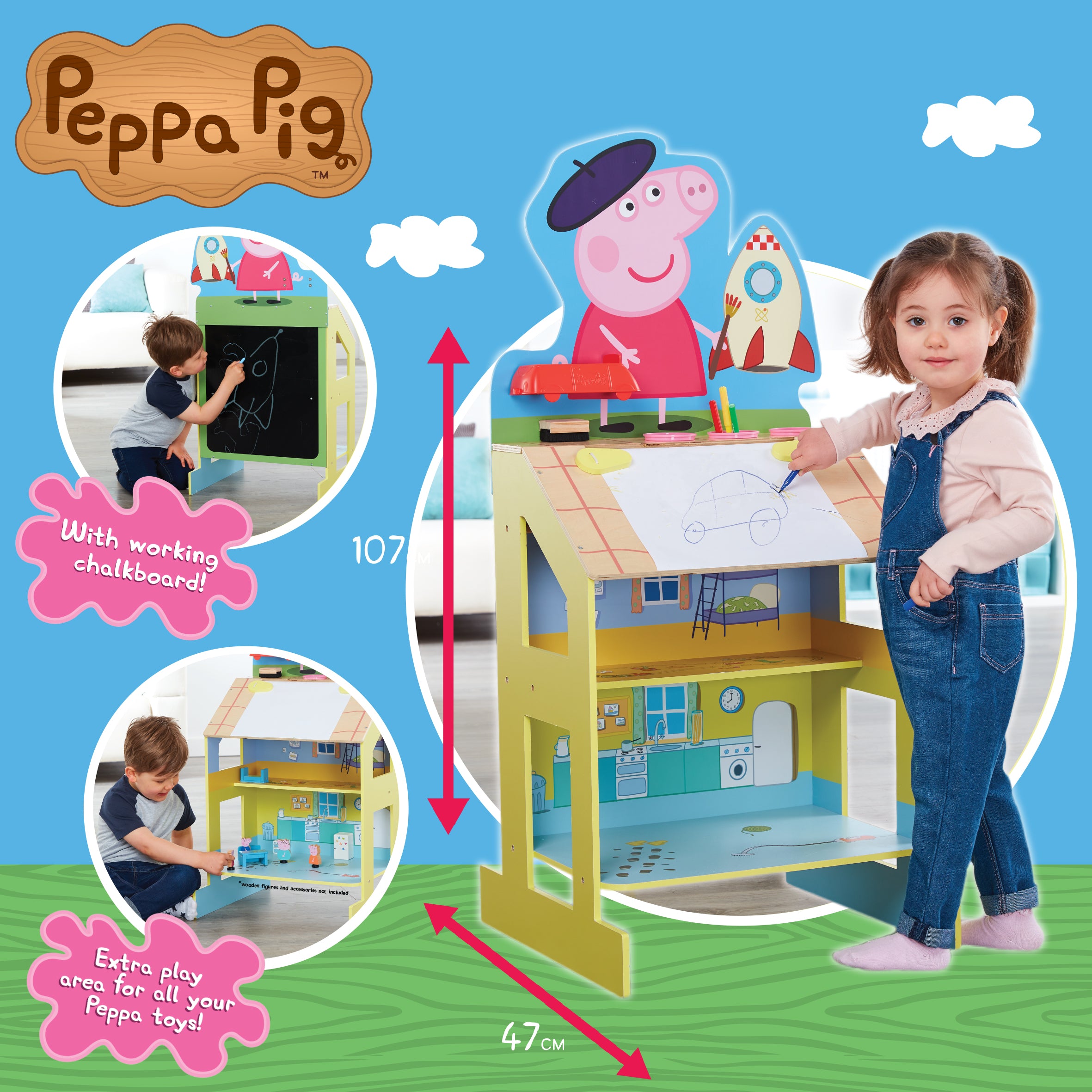 Peppa Pig Wooden Easel