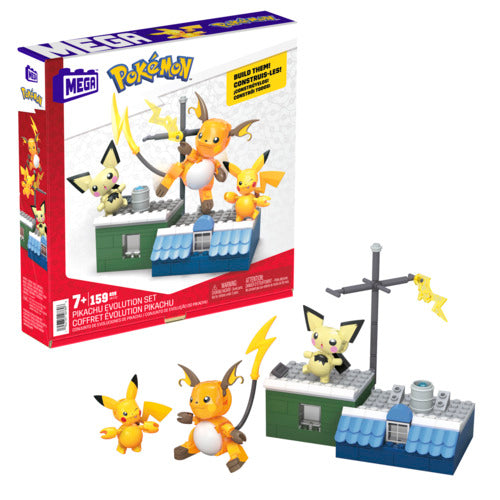 Mega Construx Pokemon Style Picachu Evolution Set