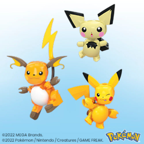 Mega Construx Pokemon Style Picachu Evolution Set