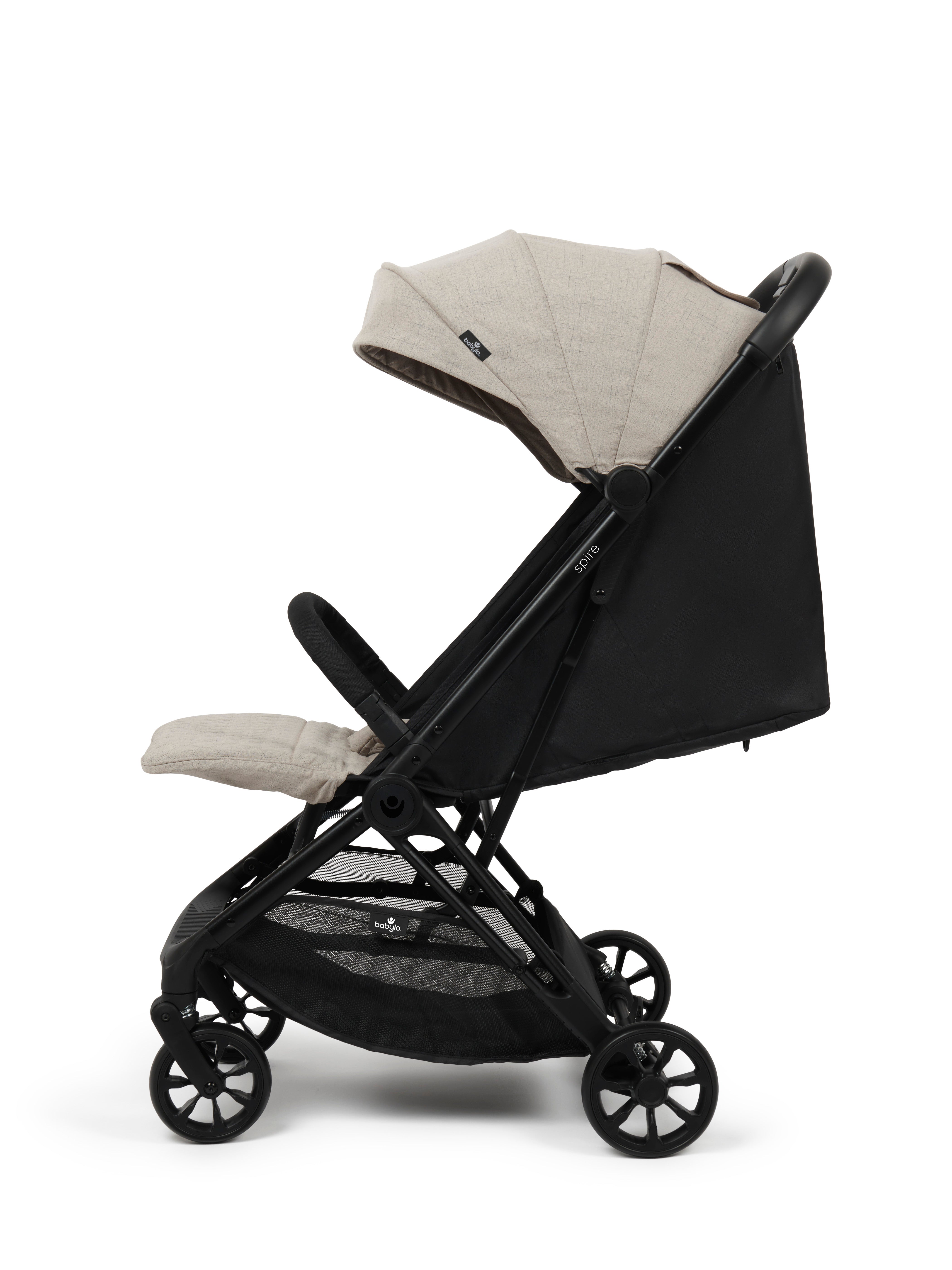 Babylo Spire Auto Fold Stroller - Latte