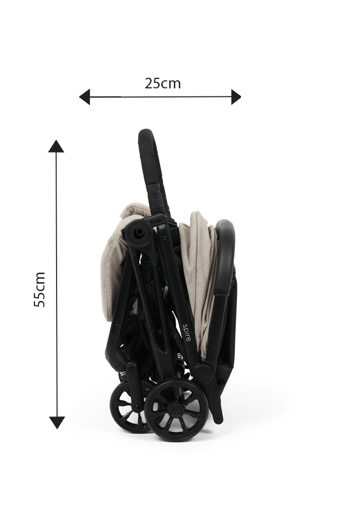 Babylo Spire Auto Fold Stroller - Latte