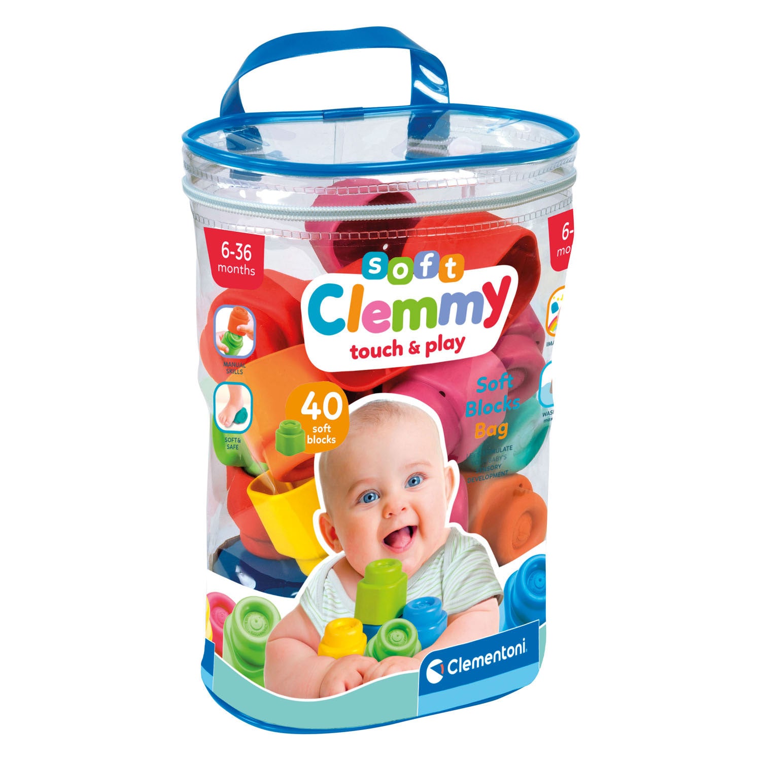 Clementoni Soft Clemmy 40 Soft Blocks Bag