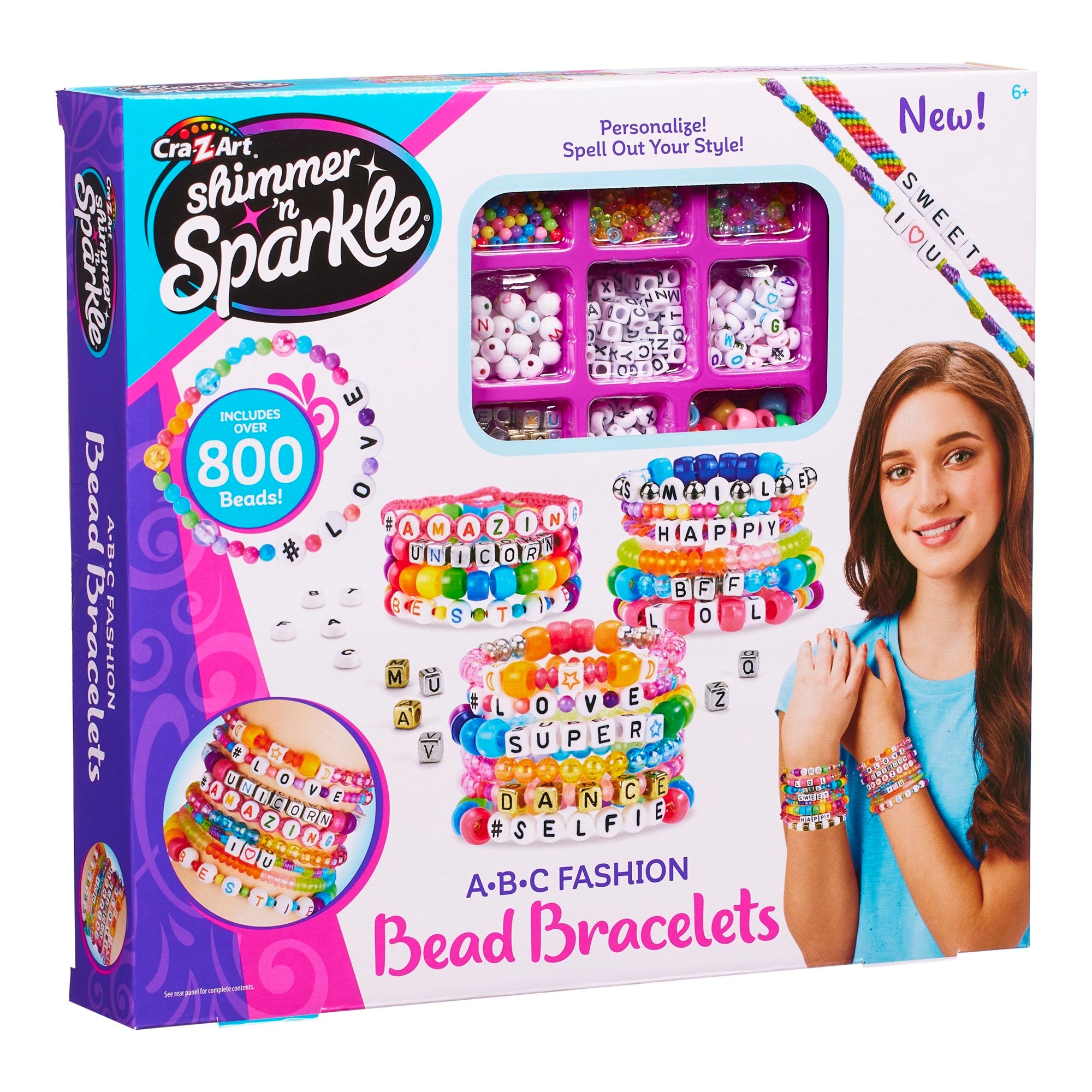 Shimmer N Sparkle Abc Fashion Bead Bracelets