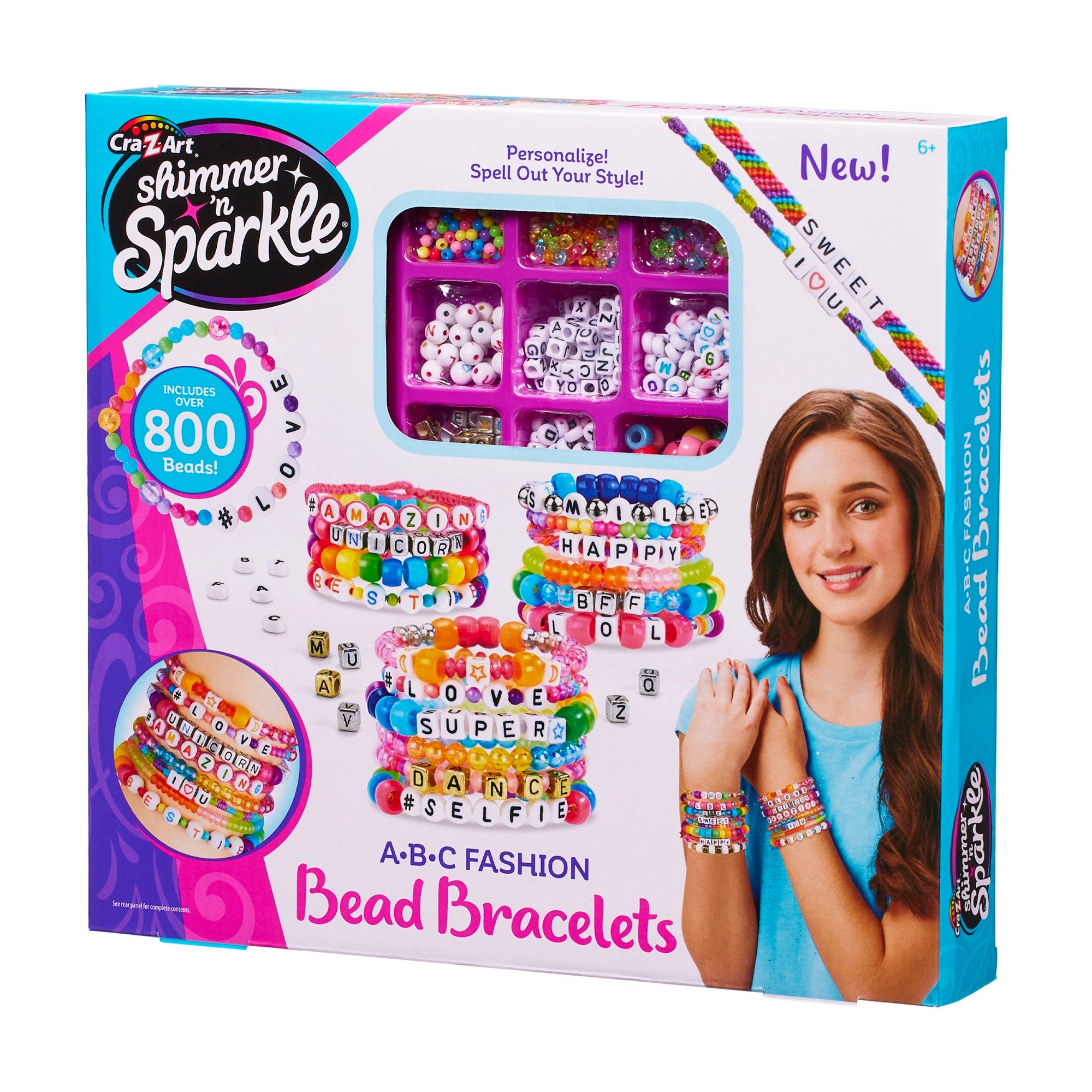Shimmer N Sparkle Abc Fashion Bead Bracelets