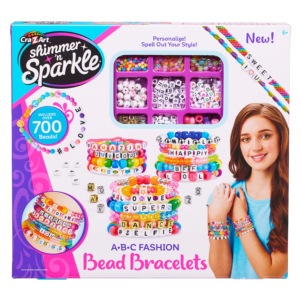 Shimmer N Sparkle Abc Fashion Bead Bracelets