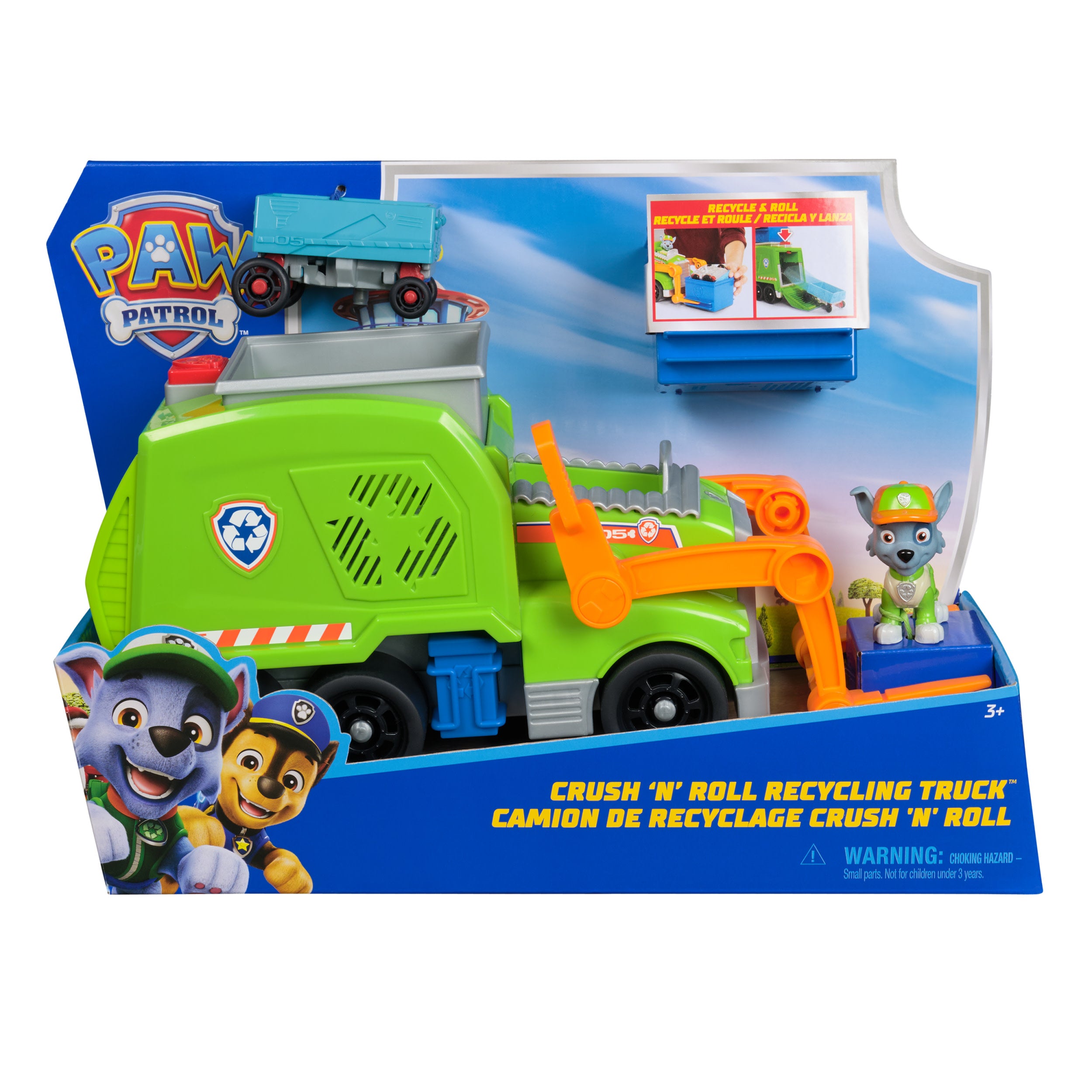 Paw Patrol: Crush ’N’ Roll Recycling Lorry With Rocky Action Figure