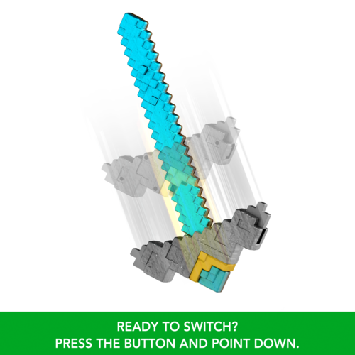 Minecraft Click And Switch Sword And Pickaxe 2-In-1 Toy