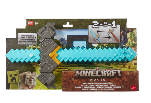 Minecraft Click And Switch Sword And Pickaxe 2-In-1 Toy