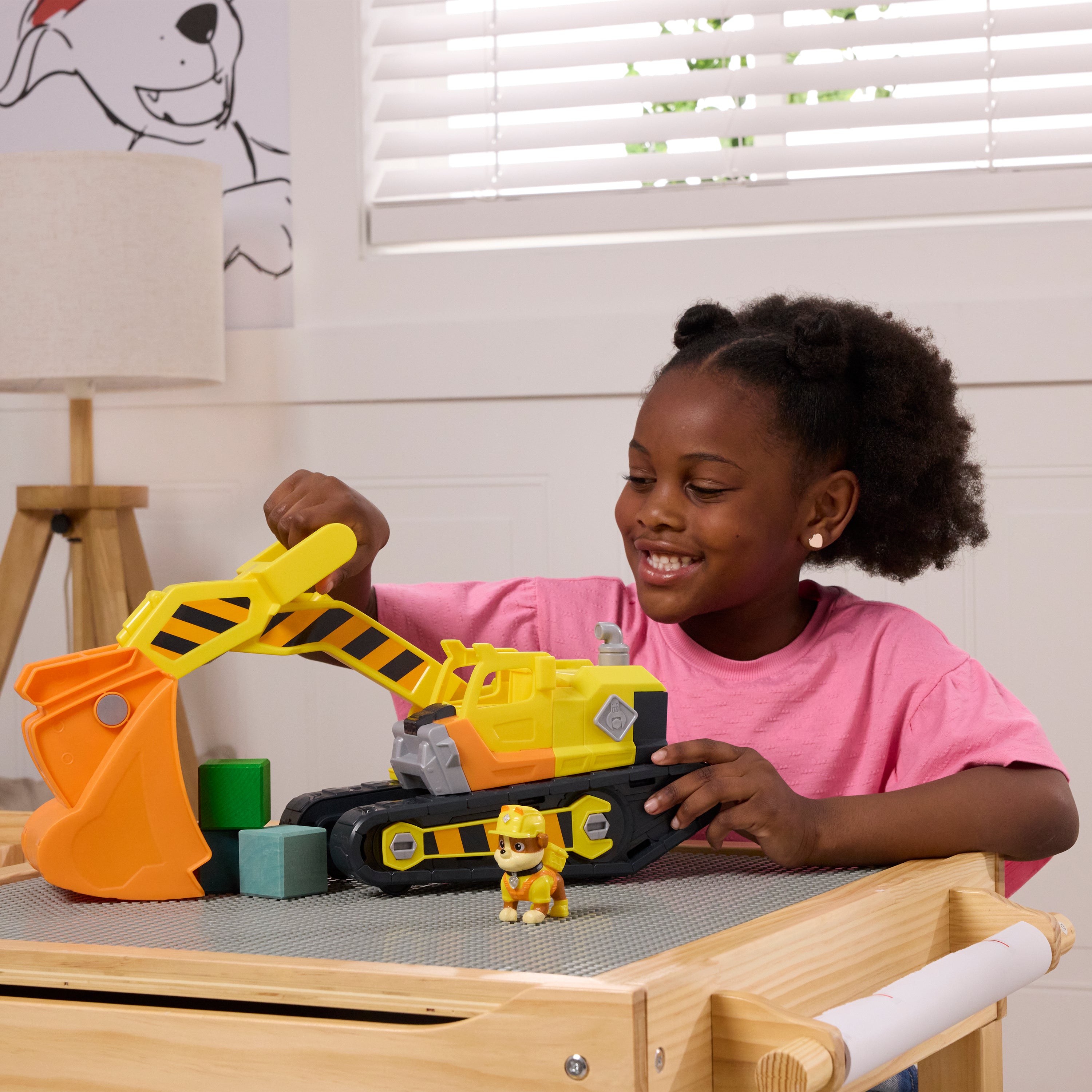 Rubble & Crew Rubble's Ultimate Tool Bulldozer Vehicle, Toy Truck With Action Figure