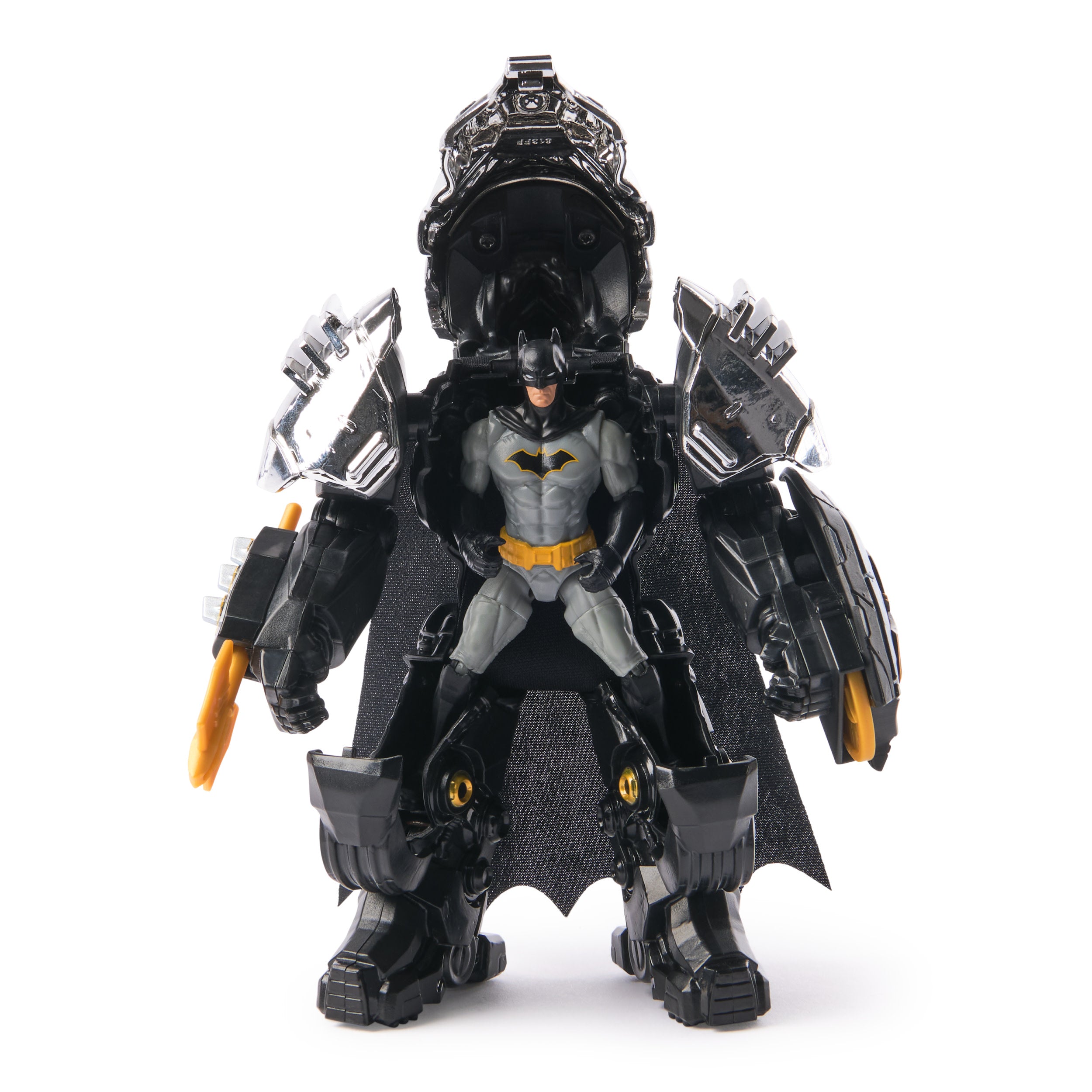 Dc Comics Metal Force Batman Action Figure, 15-Cm With 10-Cm Mini Figure