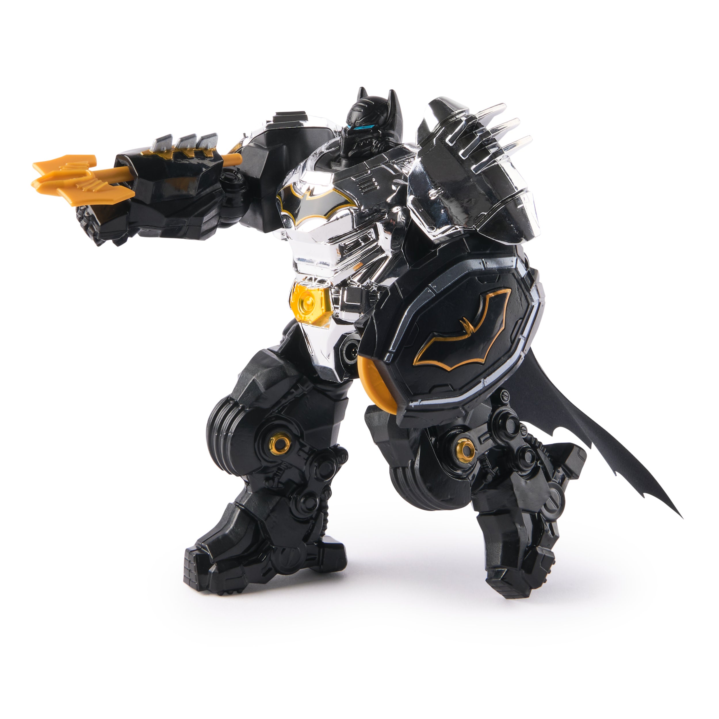 Dc Comics Metal Force Batman Action Figure, 15-Cm With 10-Cm Mini Figure