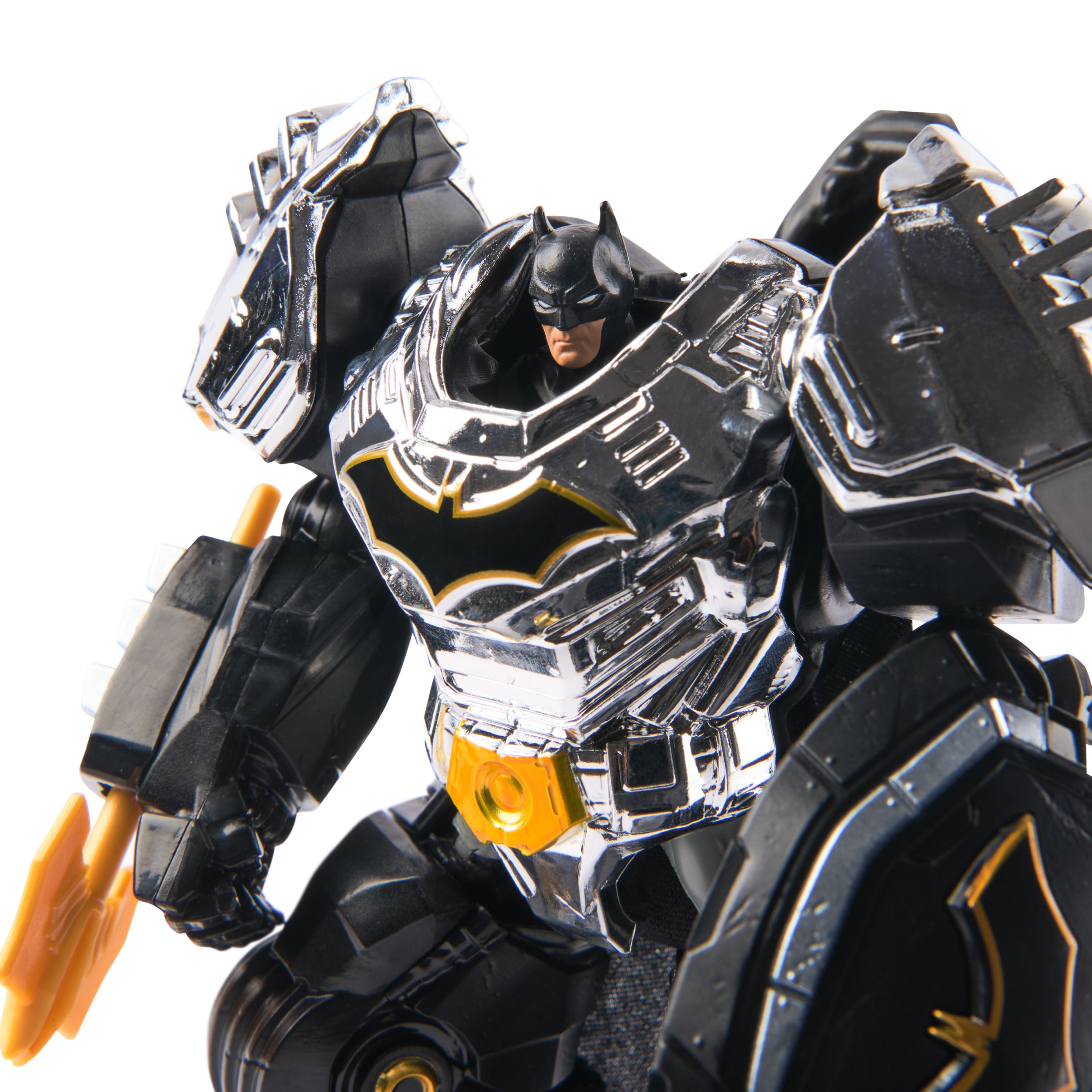 Dc Comics Metal Force Batman Action Figure, 15-Cm With 10-Cm Mini Figure