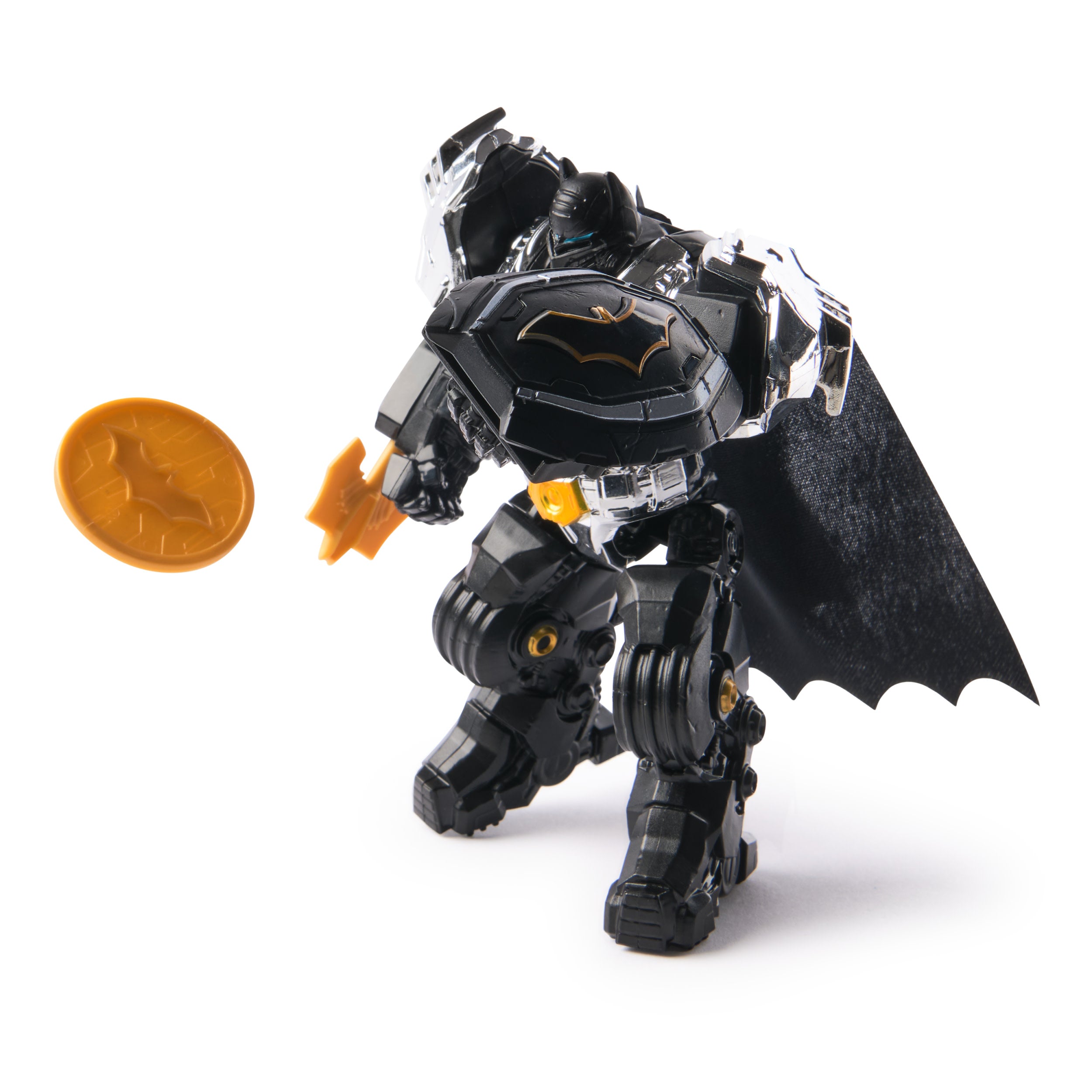 Dc Comics Metal Force Batman Action Figure, 15-Cm With 10-Cm Mini Figure