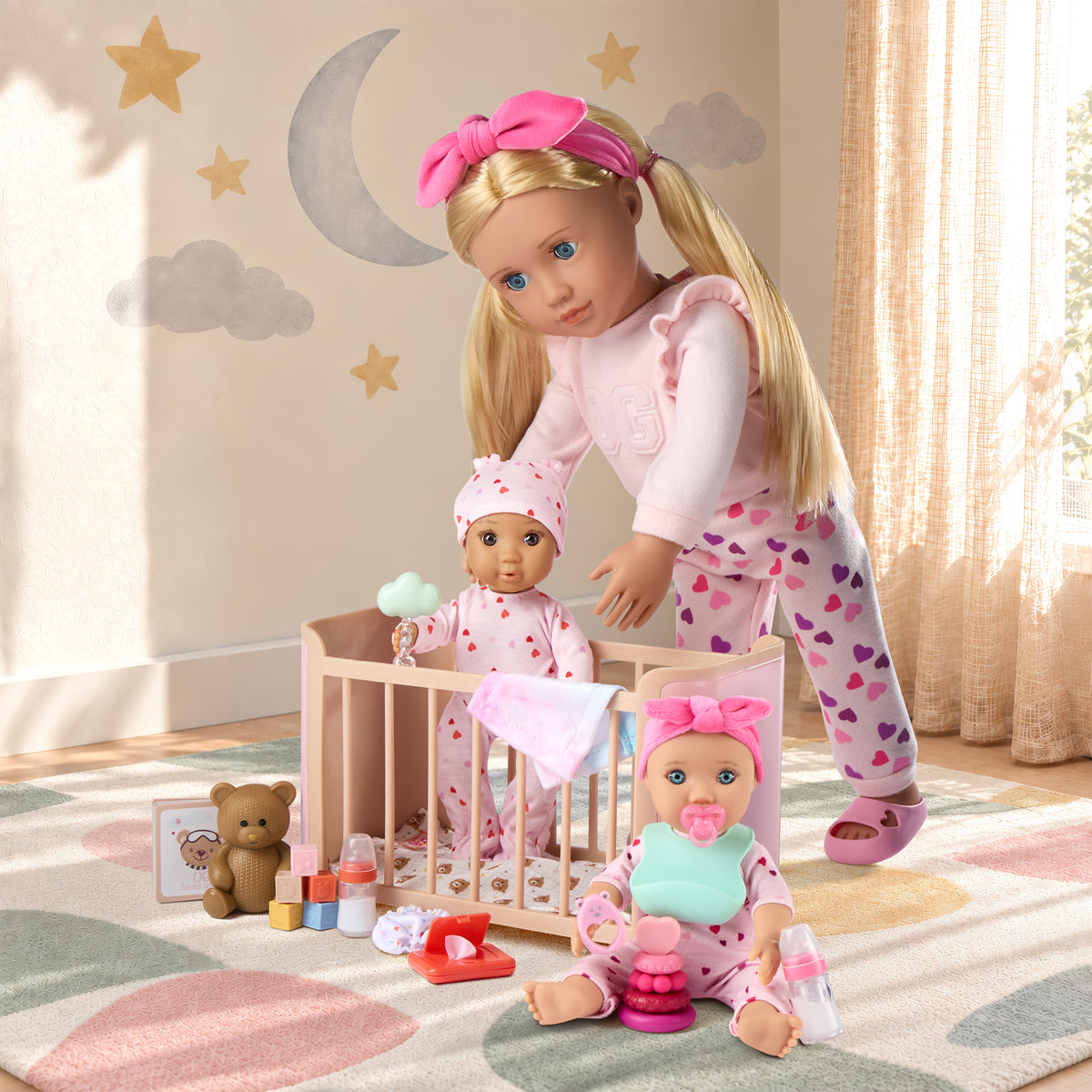 Our Generation Baby Alba & Crib Set