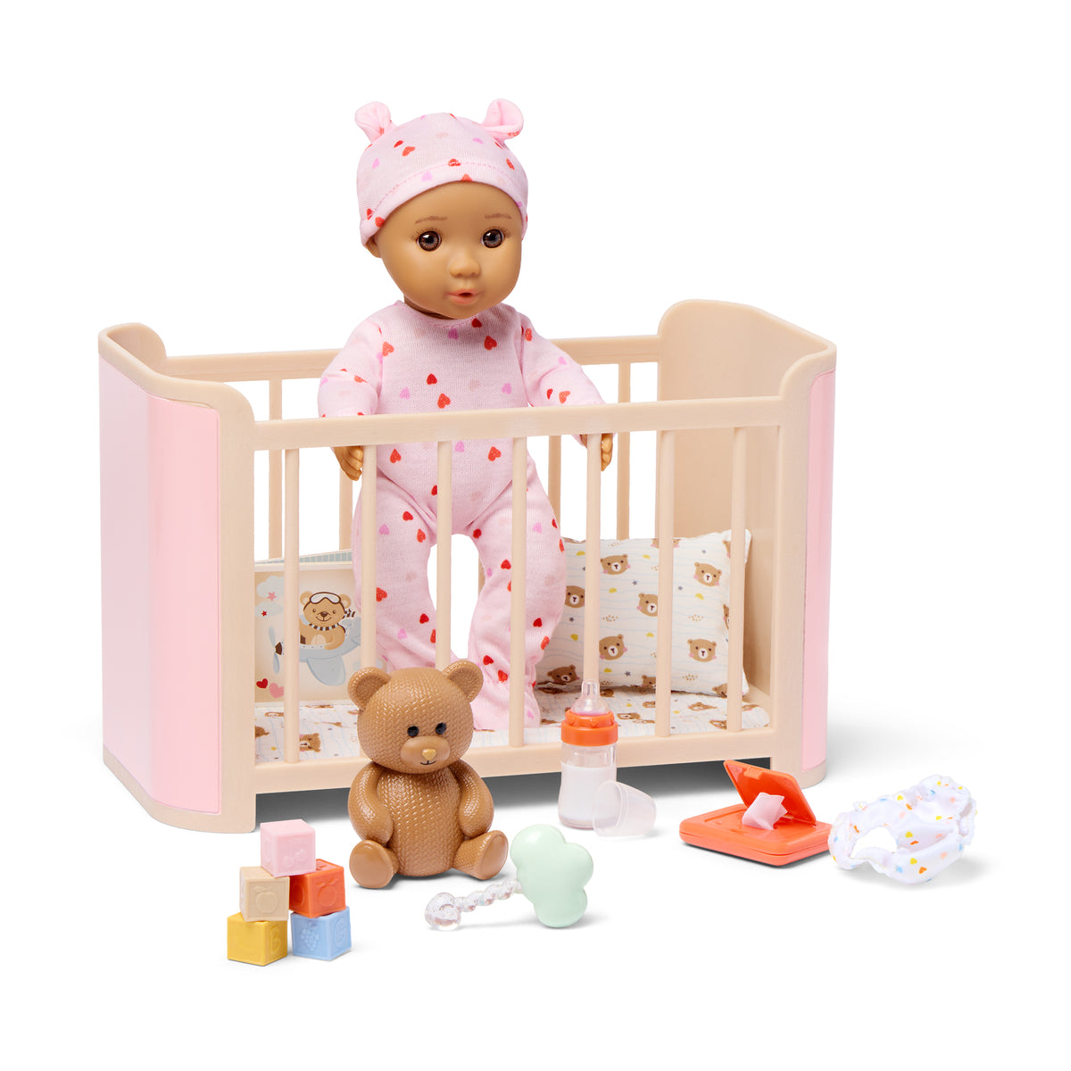 Our Generation Baby Alba & Crib Set