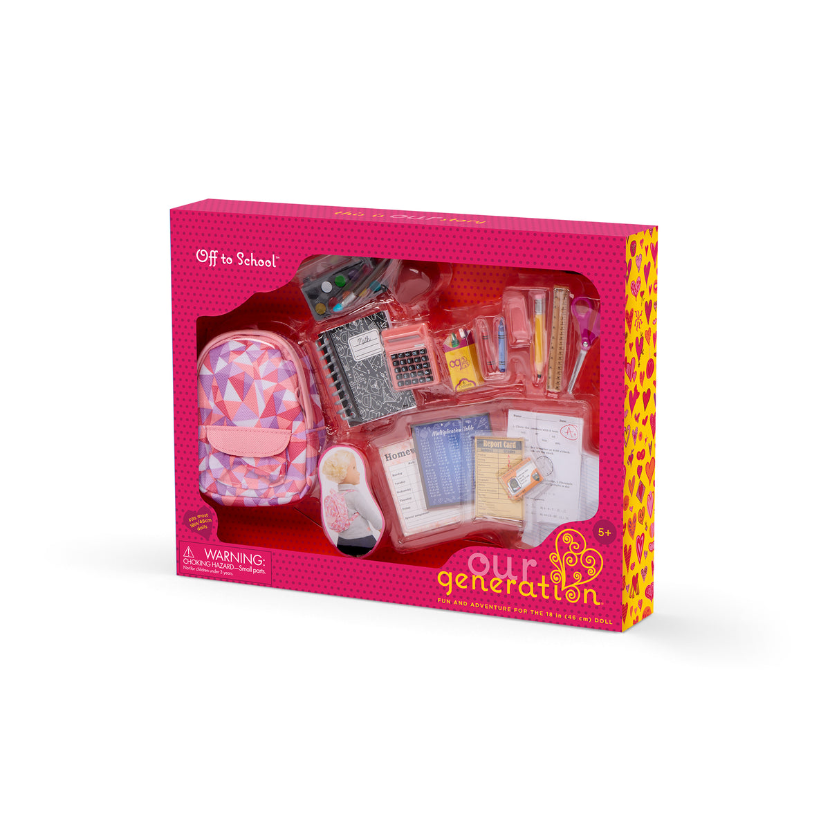 Our Generation Off To School Classroom Supplies Accessory Set For 18-Inch Dolls