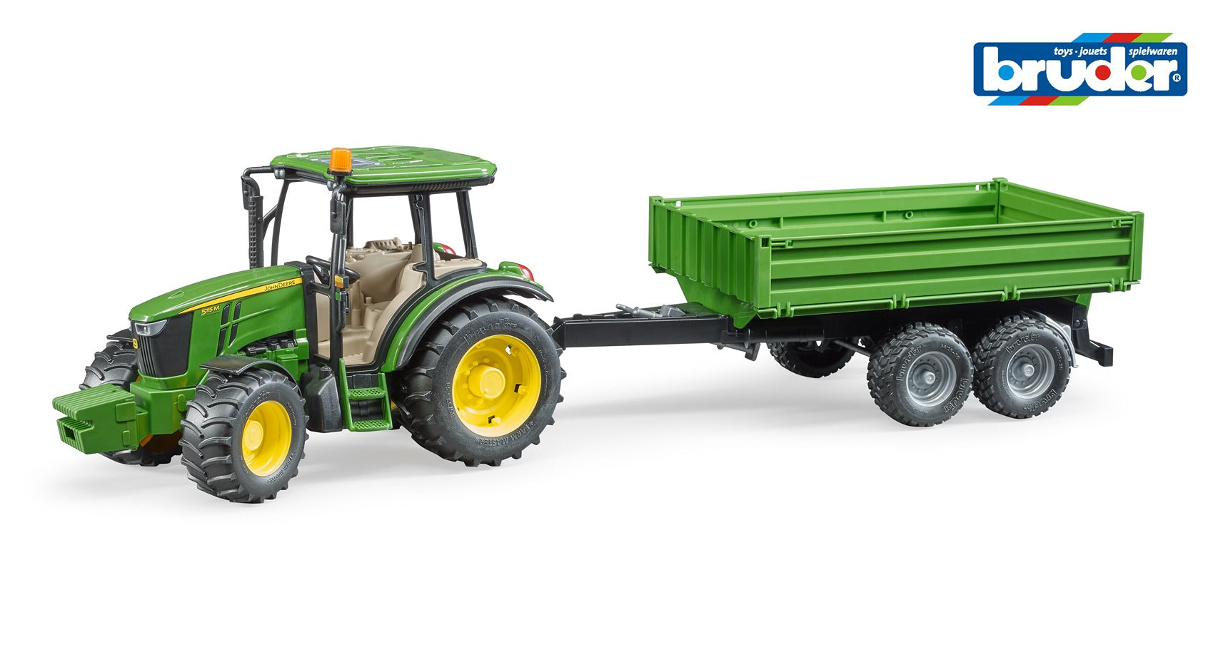 Bruder 1:16 John Deere 5115M Tractor With Tipping Trailer
