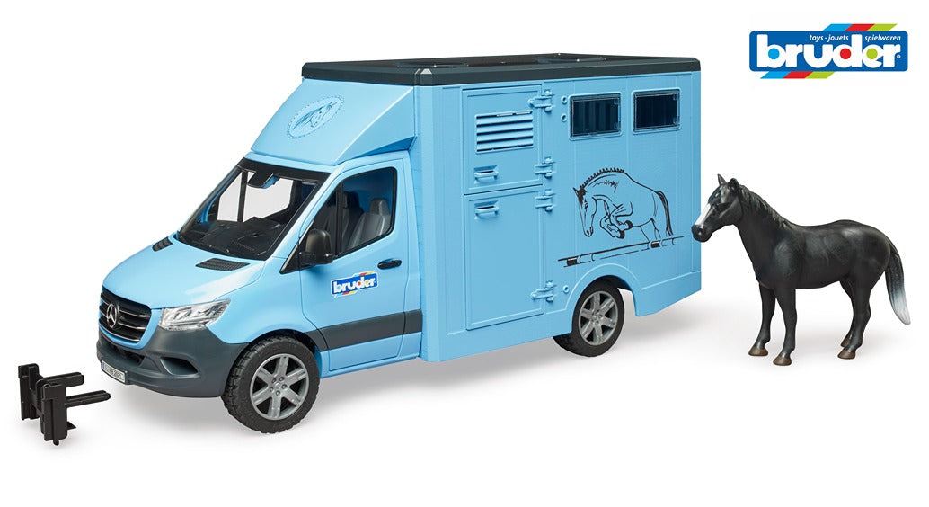 Bruder Mb Sprinter Animal Transporter W/1 Horse