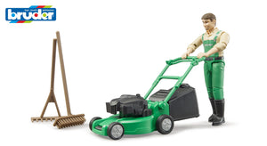 Bruder Gardener With Mower & Accessories