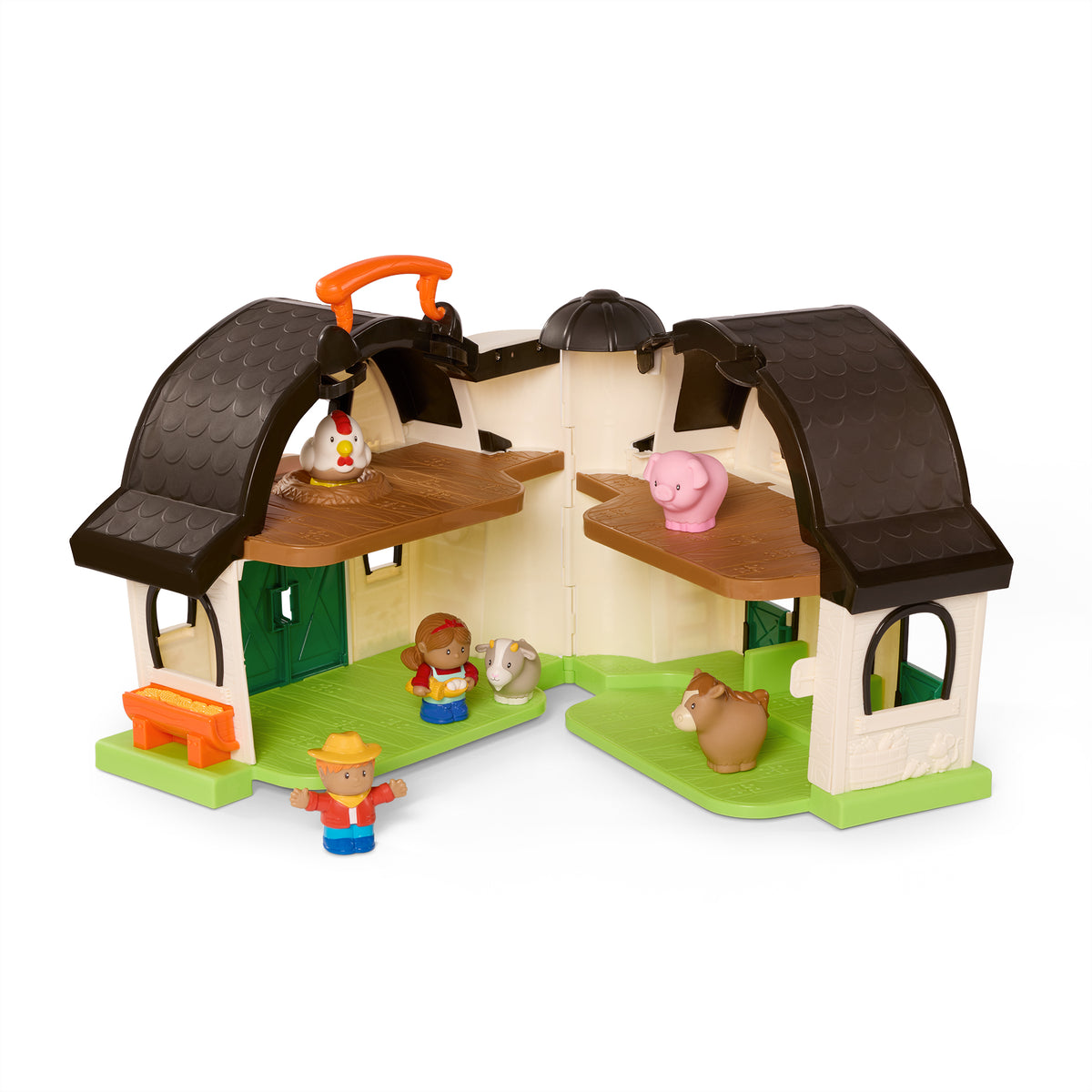 Battat My First Barn Birch White Folding Barn & Farm Animal Set