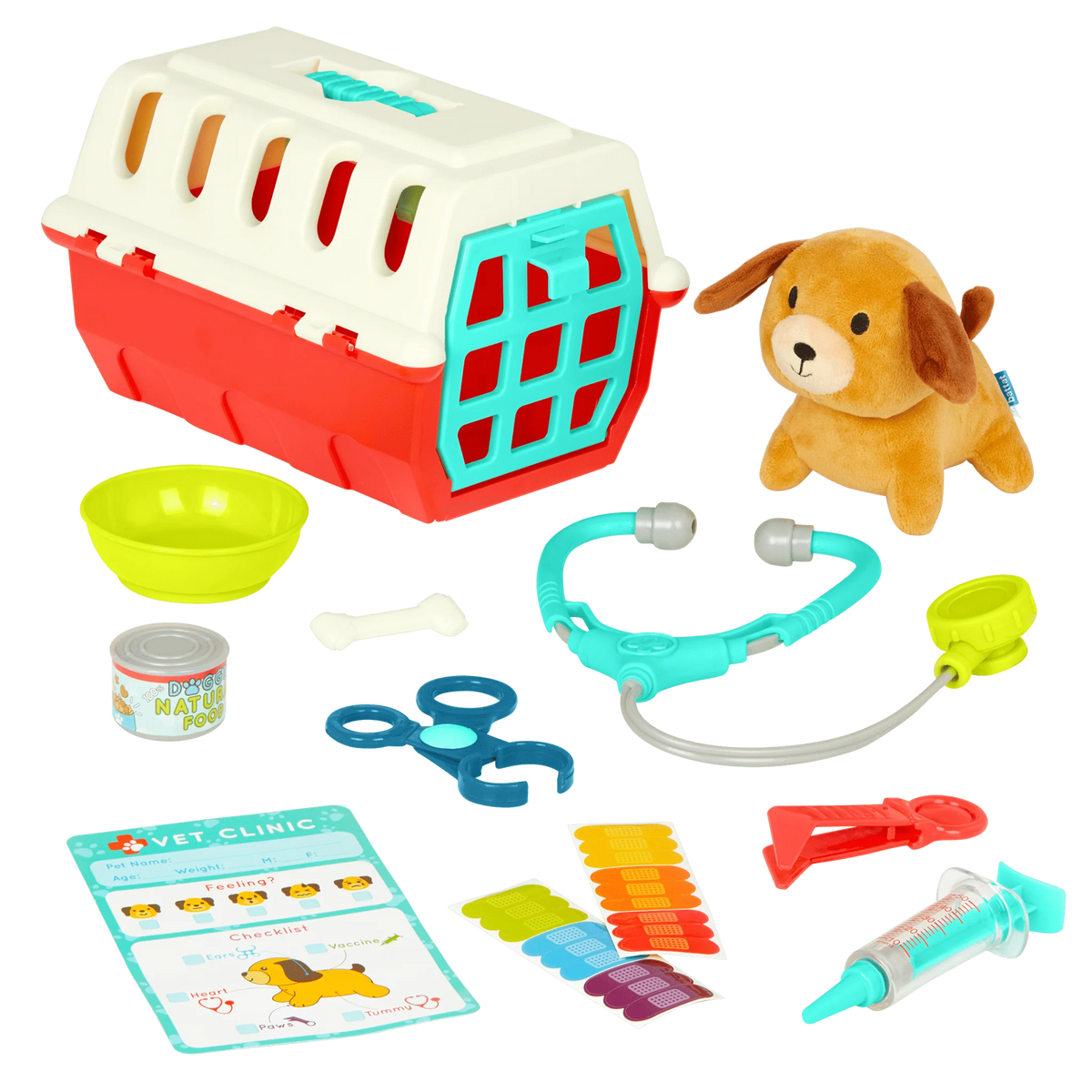 Battat Mini Vet Playset Puppy Care Vet Kit With Plush Dog, Carrier And Accessories