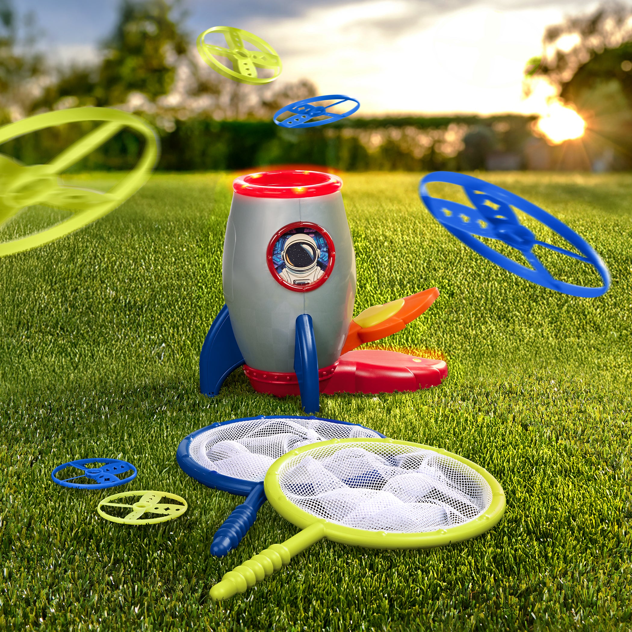 Rocket Disc Launcher Catching Game