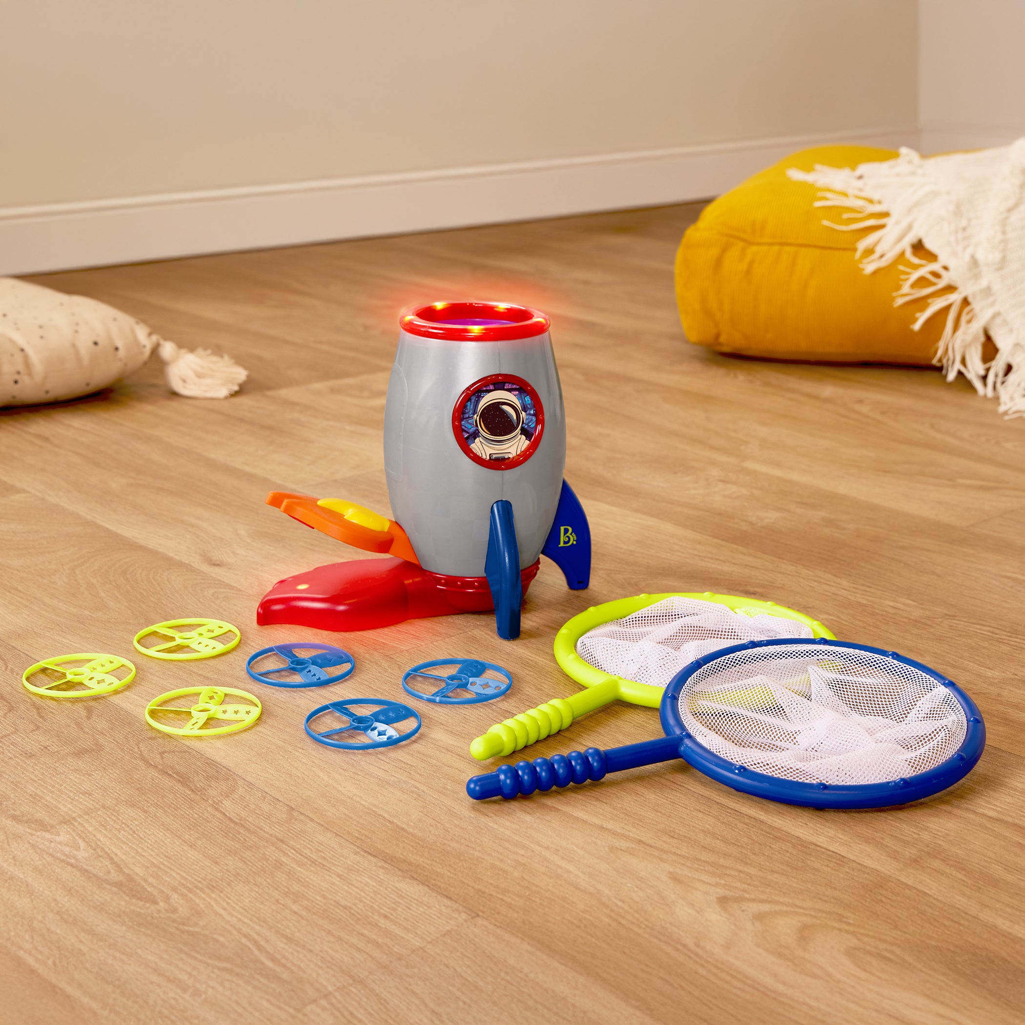 Rocket Disc Launcher Catching Game