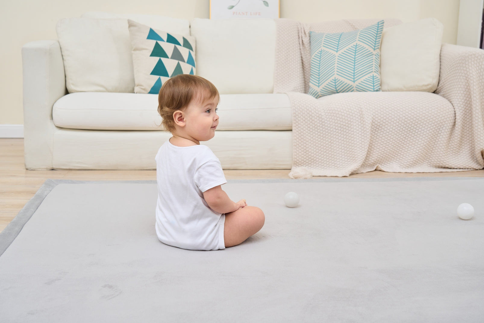 Babyzee Memory Foam Play Mat - Grey