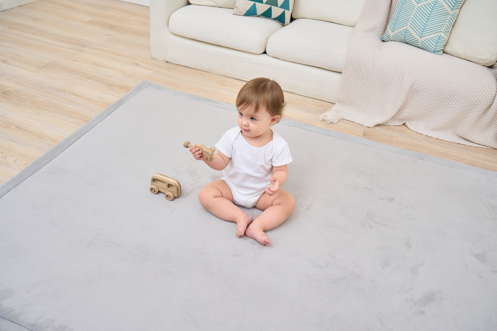 Babyzee Memory Foam Play Mat - Grey