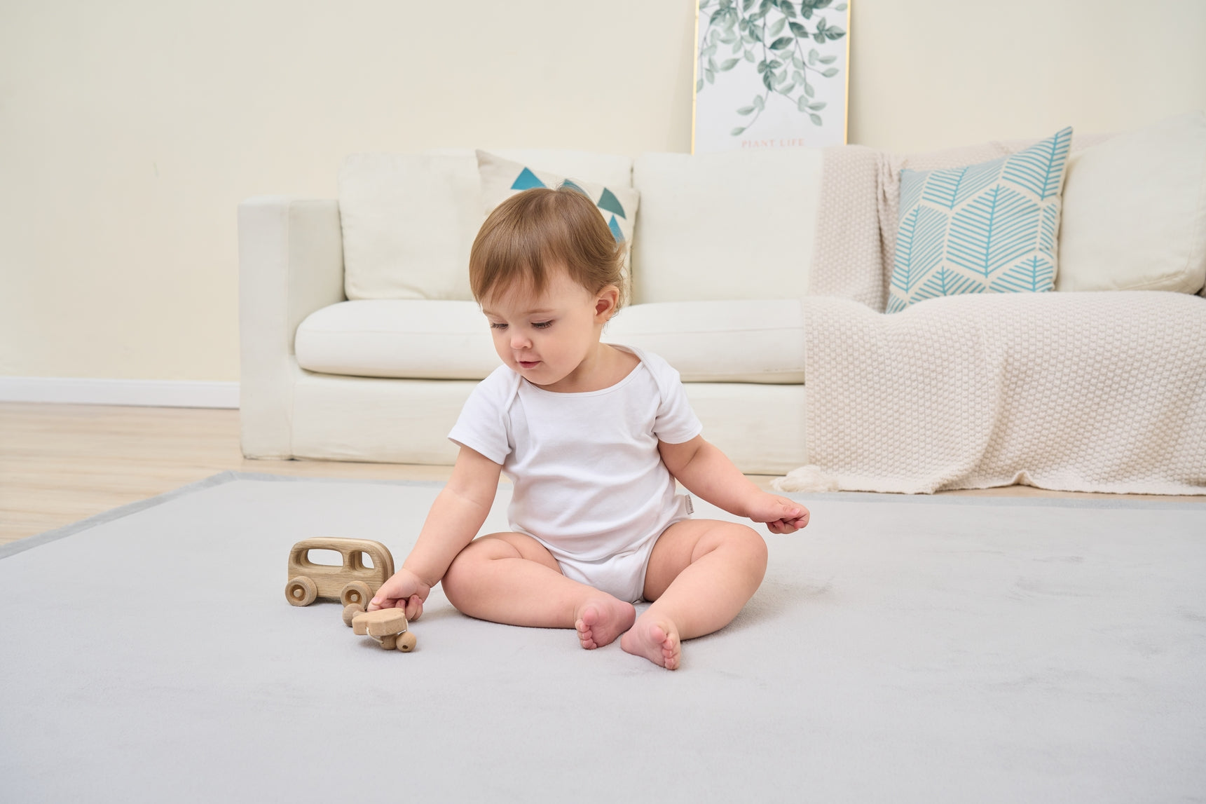 Babyzee Memory Foam Play Mat - Grey