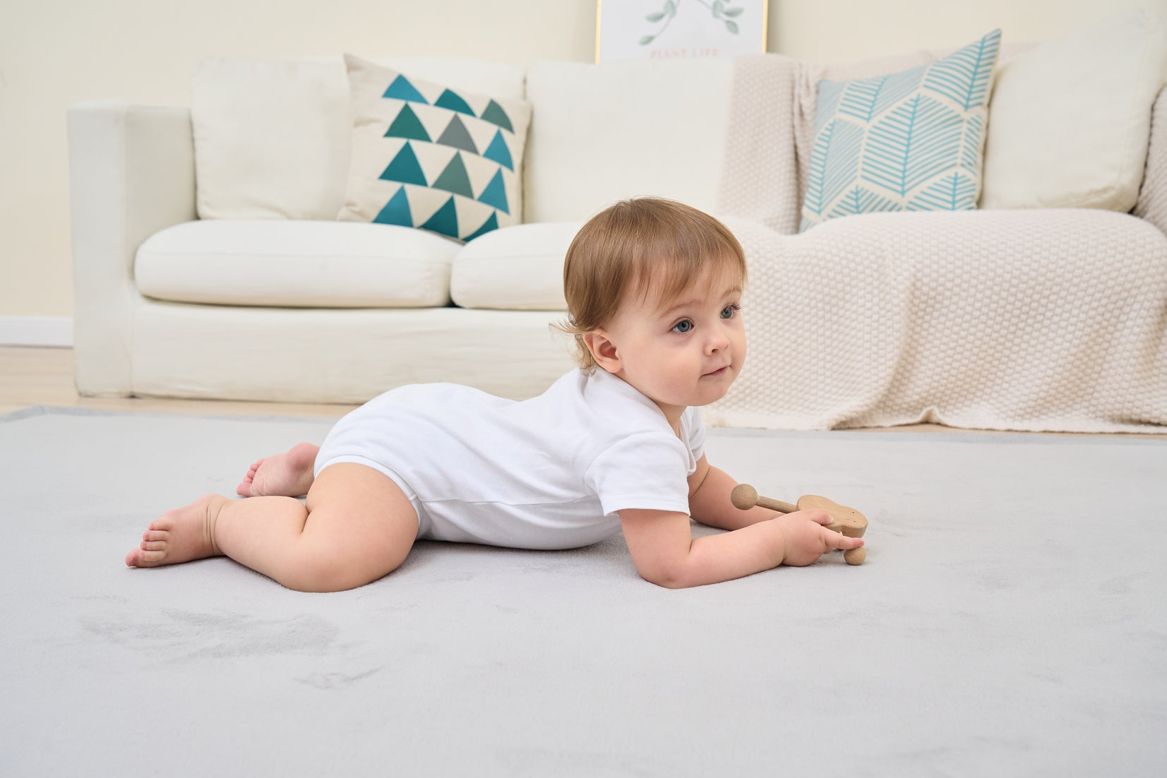 Babyzee Memory Foam Play Mat - Grey
