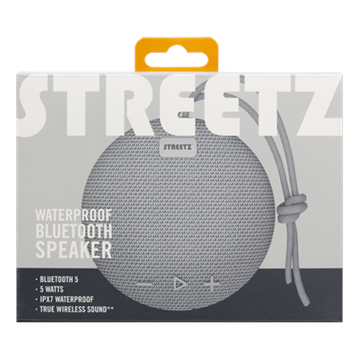 Streetz Waterproof Bluetooth Speaker Grey