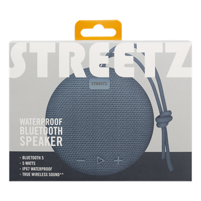 Streetz Waterproof Bluetooth Speaker Black