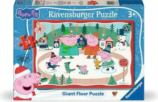 Children’s Puzzle Peppa Pig Christmas Giant Floor Puzzle, 24Pc - 24 Pieces Puzzle