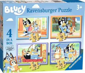 Ravensburger Bluey 4 In A Box (12, 16, 20, 24 Piece) Jigsaw Puzzles