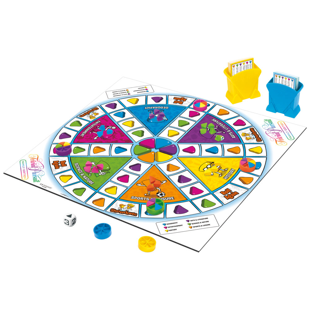 Trivial Pursuit Family Edition Board Game Family Game Night Trivia Ages 8 And Up