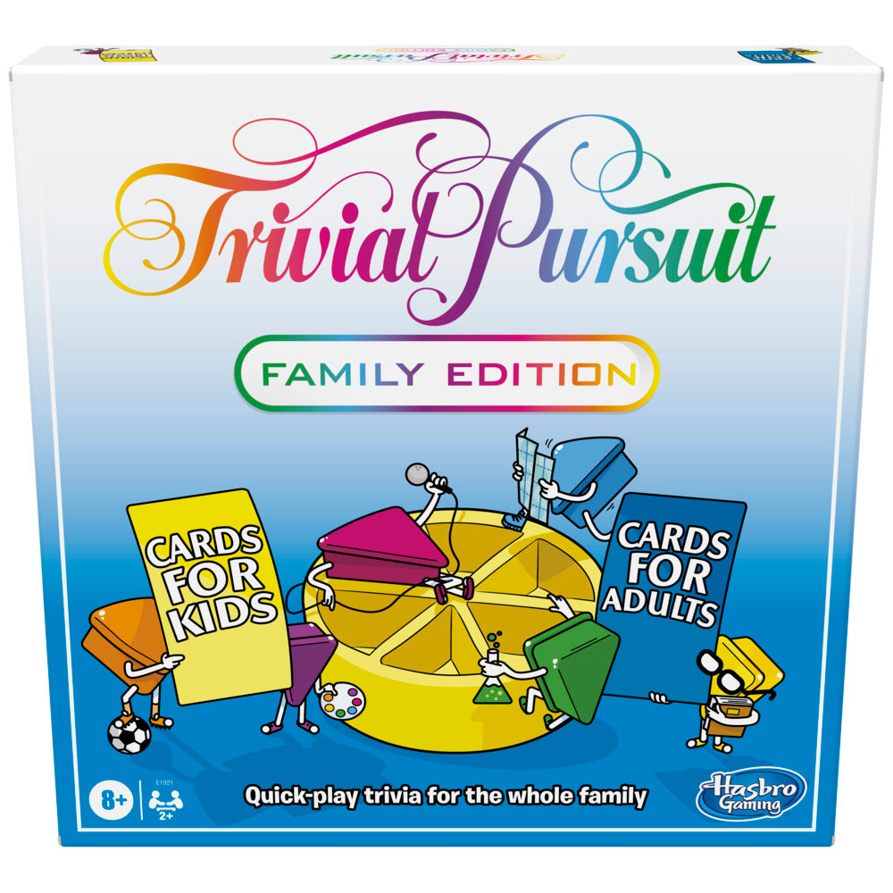 Trivial Pursuit Family Edition Board Game Family Game Night Trivia Ages 8 And Up